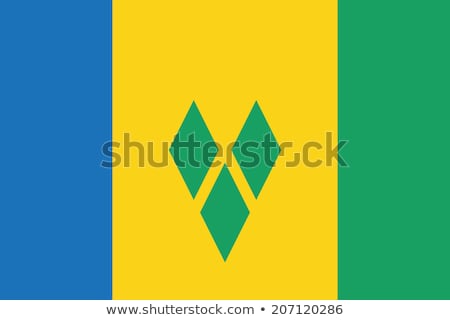 [[stock_photo]]: Saint Vincent And The Grenadines Flag Vector Illustration On A White Background