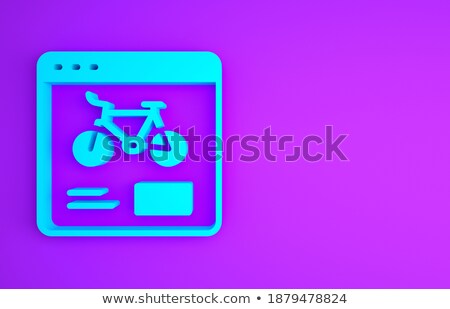 Foto stock: Bicycle Sharing Turquoise Concept Icon