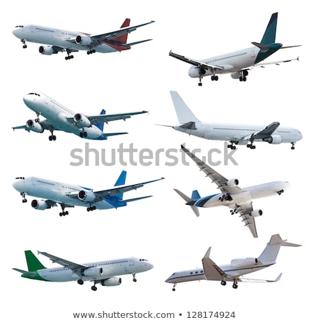 Foto stock: Rel Jet Planes Set Isolated On White Background