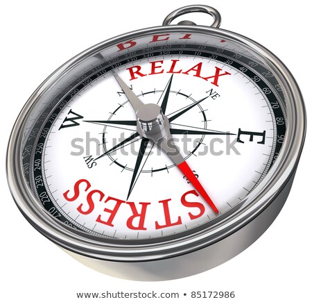 Relax Stress And Relax Words On Compass Conceptual Image [[stock_photo]] © donskarpo