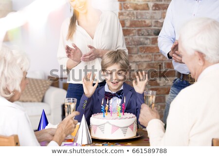 Stock photo: Little Boy With Birthday Cake