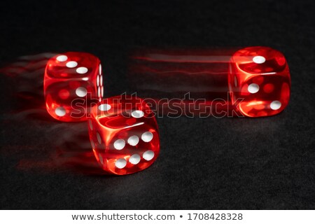 Stok fotoğraf: Three Red Dices Falling