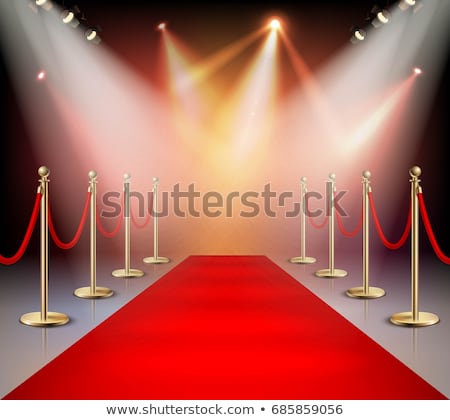Zdjęcia stock: Stairs Covered With Red Carpet