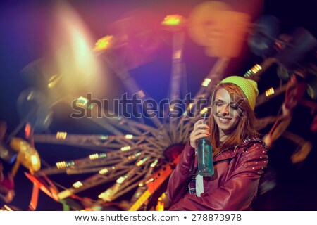 Stok fotoğraf: Pretty Girl With A Cold Drink Enjoying