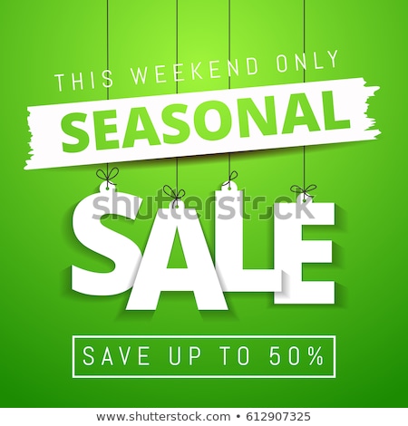 Сток-фото: Weekend Deal Green Vector Icon Design