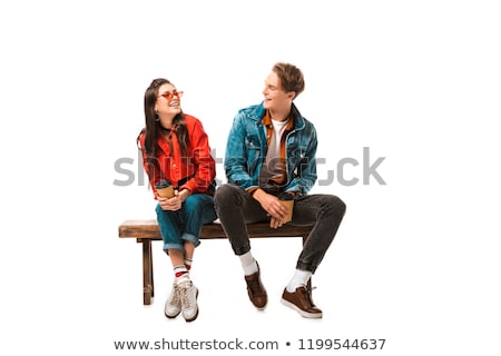 Сток-фото: Isolated Casual Couple