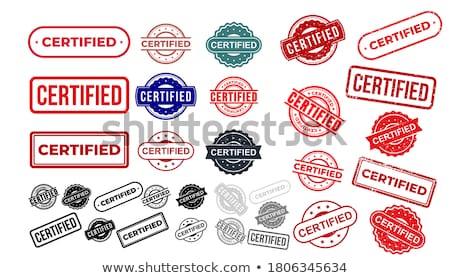 Stok fotoğraf: Certified Red Vector Icon Design