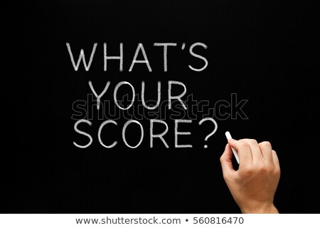 Stok fotoğraf: What Is Your Score On Chalkboard