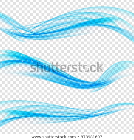 Stok fotoğraf: Abstract Blue Transparent Wave Background