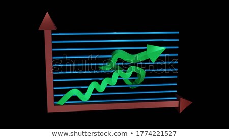 Zdjęcia stock: Colorful Winding Bar Chart With Arrow