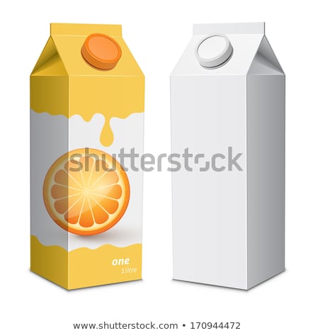 Zdjęcia stock: Two White Empty Cardboard Juice Packaging