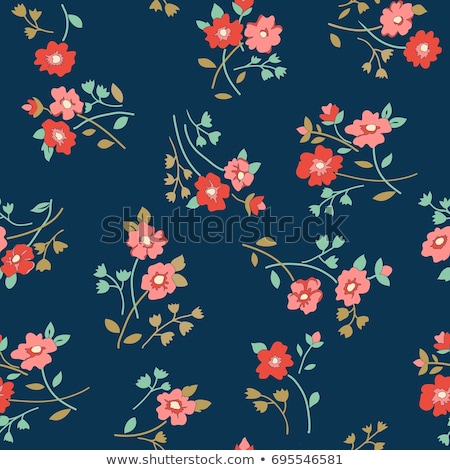 Сток-фото: Retro Seamless Pattern Tile Of Folk Floral Art