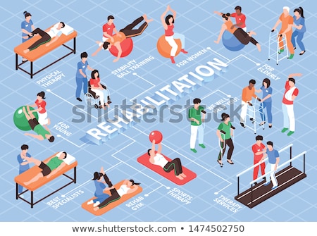 Foto stock: Rehabilitation Center Concept Vector Illustration