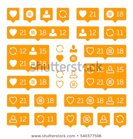 Zdjęcia stock: Social Network Icons Tooltips Speech Bubbles Likes Followers And Subscribers