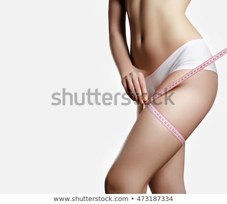 Stock fotó: Healthy Lifestyles Concept Woman Body Part Is Being Measured S