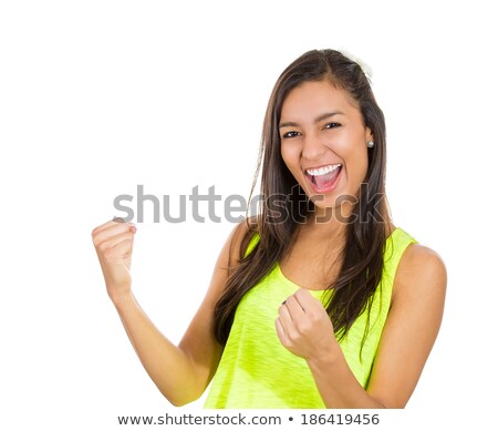 [[stock_photo]]: Success Woman Happy Ecstatic Celebrating Being A Winner