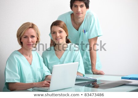 Stok fotoğraf: Studio Shot Of A Hospital Nurses Station