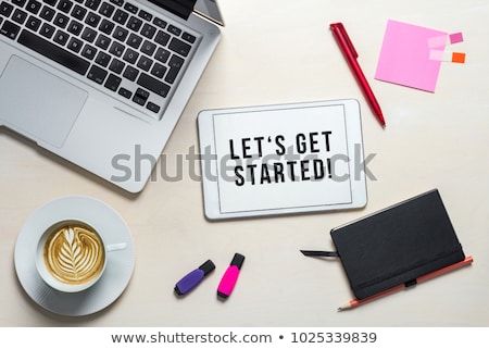 Stok fotoğraf: Get Started Office Note