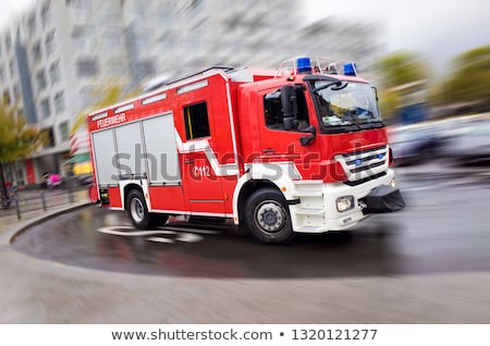 Foto stock: Running Fire Engine