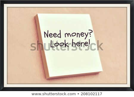 Zdjęcia stock: Need A Money Sticker On Bulletin