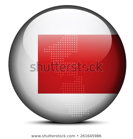 Foto stock: Map With Dot Pattern On Flag Button Of United Arab Emirates Ajm