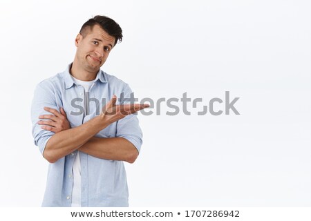 Foto stock: Business Man Presenting Something Suspicious