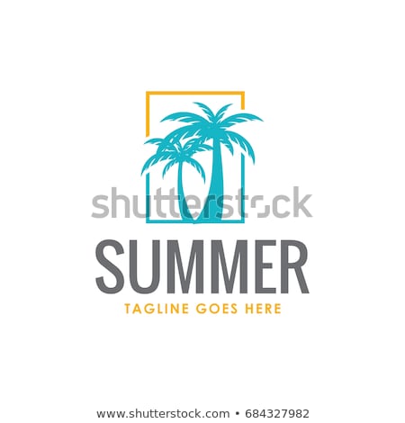 Foto stock: Palm Tree Logo Template