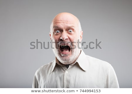 Stok fotoğraf: Exaggerated Surprise Of An Old Man