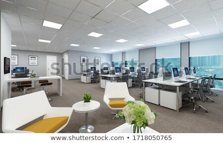 Zdjęcia stock: Office Interior With Armchair 3d Rendering