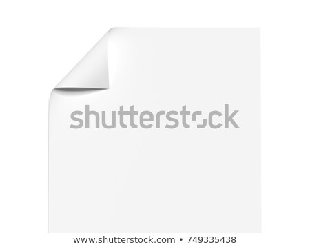 Stock foto: Blank Sheet With A Wrapped Corner 3d Rendering