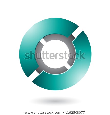 Stock photo: Persian Green Thick Futuristic Round Disk Vector Illustration