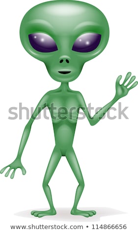 Stock photo: Cartoon Alien Man Jumping