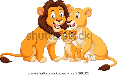 [[stock_photo]]: Cartoon Lioness Cub Sitting