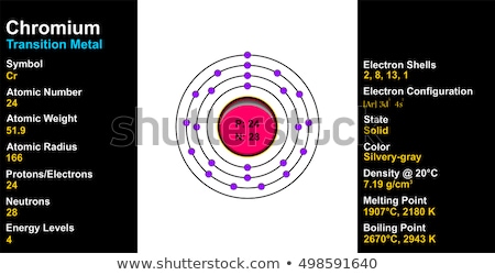 Сток-фото: A Chromium Atom Diagram