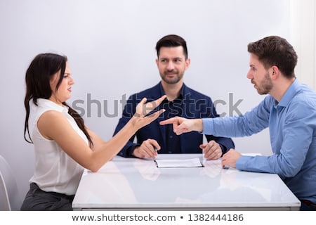 Stock fotó: Couple Arguing With Each Other In Front Of Judge