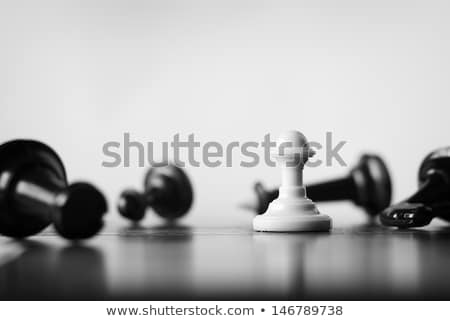 Stockfoto: Chess Pawns On The Chessboard With Selective Focus