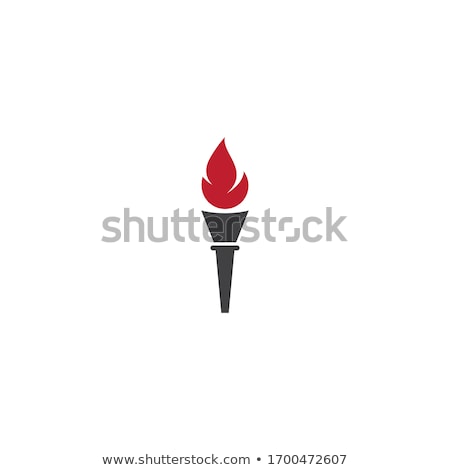 Zdjęcia stock: Torch Vector Icon Illustration Design