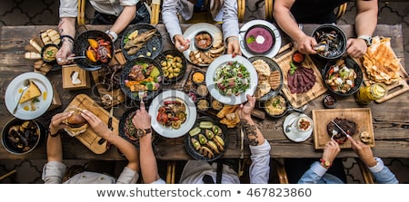 [[stock_photo]]: Table With Food And Drink