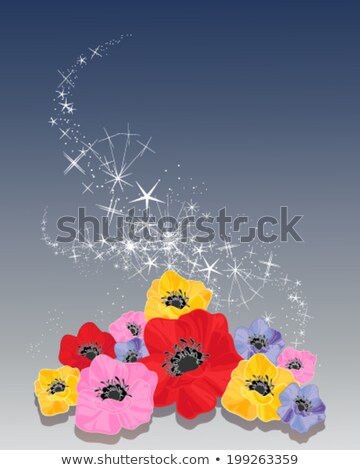 [[stock_photo]]: Red Poppies With Magic Stars