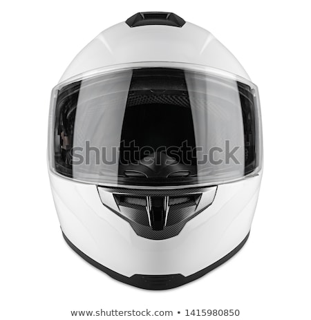 Stockfoto: Black Helmet Isolated On White Background