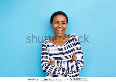 Сток-фото: Beauty Portrait Of Smiling Girl With Afro