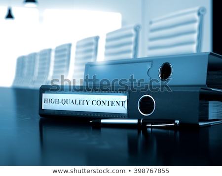 Сток-фото: High Quality Content On Office Binder Blurred Image