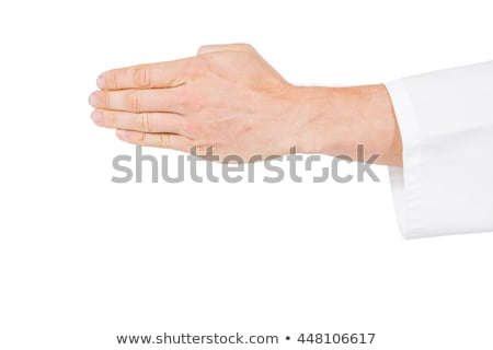 Foto stock: Karate Player Performing Karate Stance