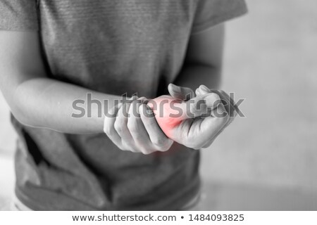 Zdjęcia stock: Woman Holding Her Hand Pain Concept De Quervains Tenosynoviti