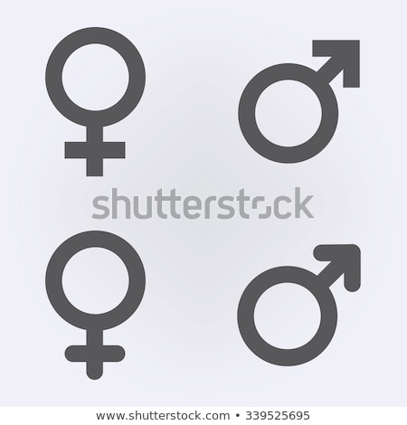 Stock fotó: Two Vector Icons Male And Female Gender Signs Men And Women Blue And Pink Colors Vector Illustra