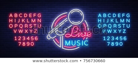 ストックフォト: Live Sound Neon Sign