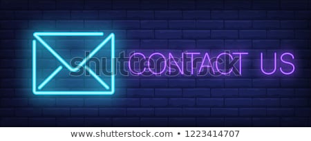 Zdjęcia stock: Contact Us Neon Sign