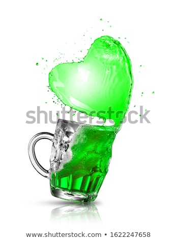 [[stock_photo]]: Natural Green Leaf Of Shamrock As A Drinks Splash