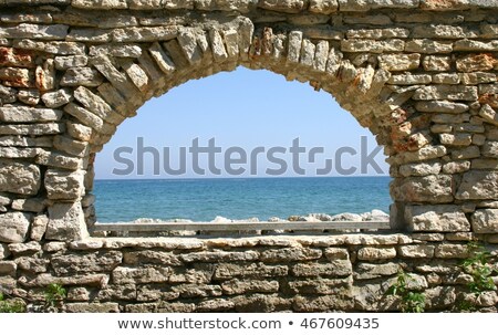 Сток-фото: Rustic Stone Window