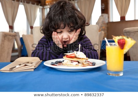 Stock fotó: Happy Family Celebrating And Eating Pancakes